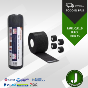 Papel de cuello negro x5 uni