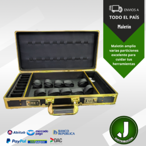 Maletín barbero negro y dorado