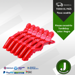 Pinzas cocodrilo Toni&Guy // Color Rojo