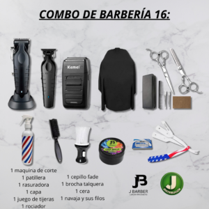 Combo de barbería Kemei 16
