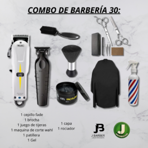 Combo de barbería Wahl y Kemei 30