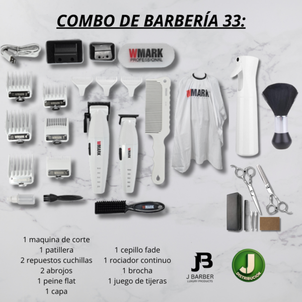Combo de barbería Wmark 33