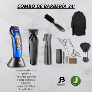 Combo de barbería Wmark y Kemei 34