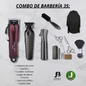 Combo de barbería Kemei 35