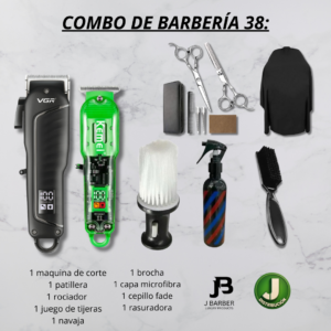 Combo de barbería VGR y Kemei 38