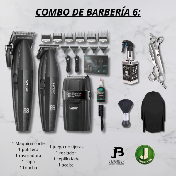 Combo de barbería VGR 6
