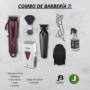 Combo de barbería Kemei 7