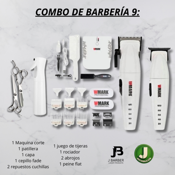 Combo de barbería Wmark 9